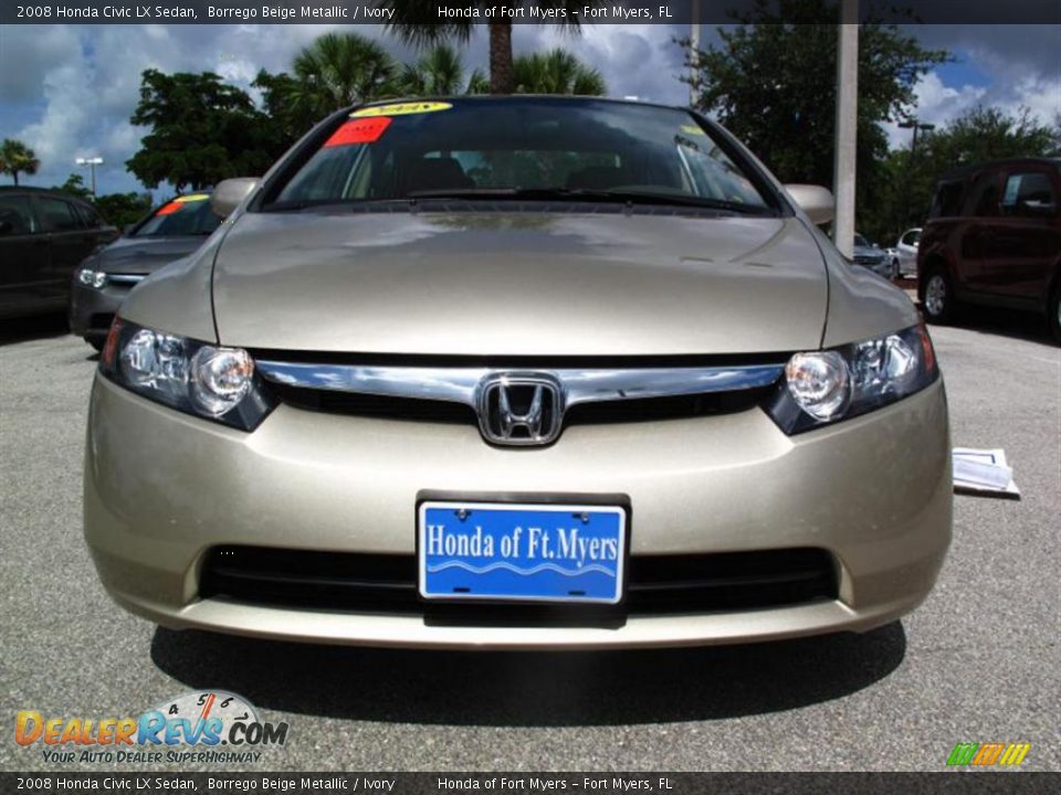 2008 Honda Civic LX Sedan Borrego Beige Metallic / Ivory Photo #7