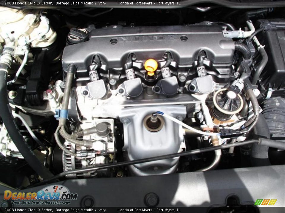 2008 Honda Civic LX Sedan Borrego Beige Metallic / Ivory Photo #8