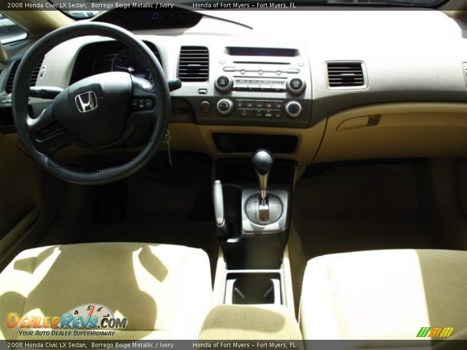 2008 Honda Civic LX Sedan Borrego Beige Metallic / Ivory Photo #10