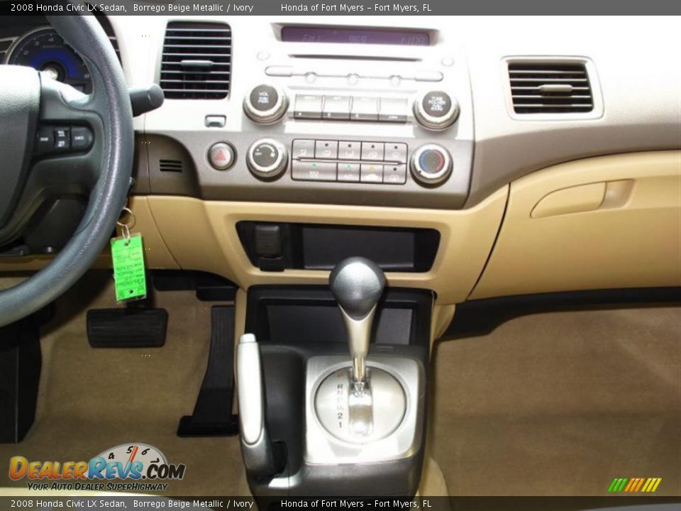2008 Honda Civic LX Sedan Borrego Beige Metallic / Ivory Photo #12
