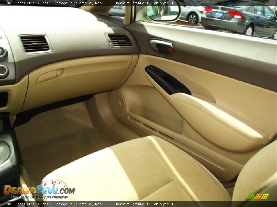 2008 Honda Civic LX Sedan Borrego Beige Metallic / Ivory Photo #13
