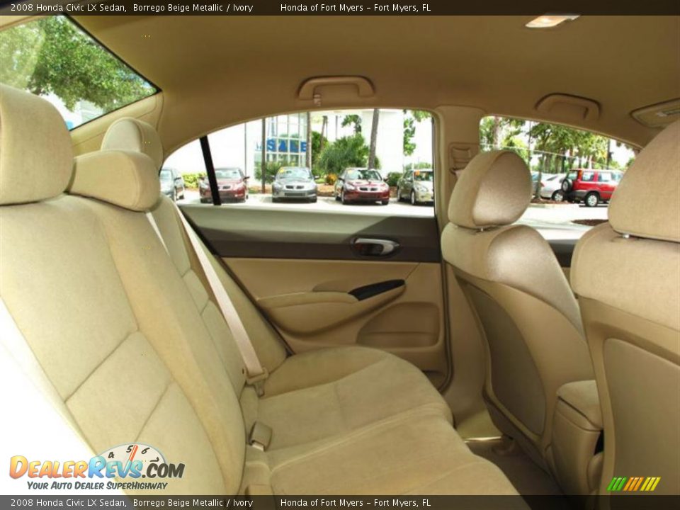 2008 Honda Civic LX Sedan Borrego Beige Metallic / Ivory Photo #14