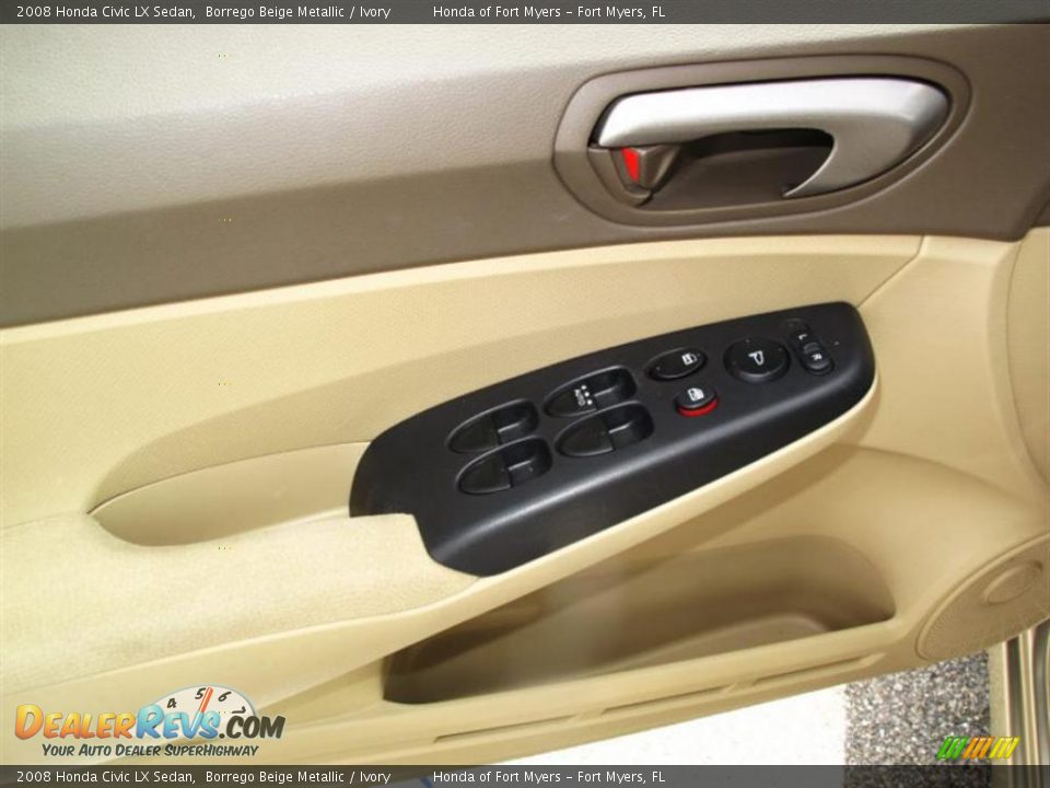 2008 Honda Civic LX Sedan Borrego Beige Metallic / Ivory Photo #15