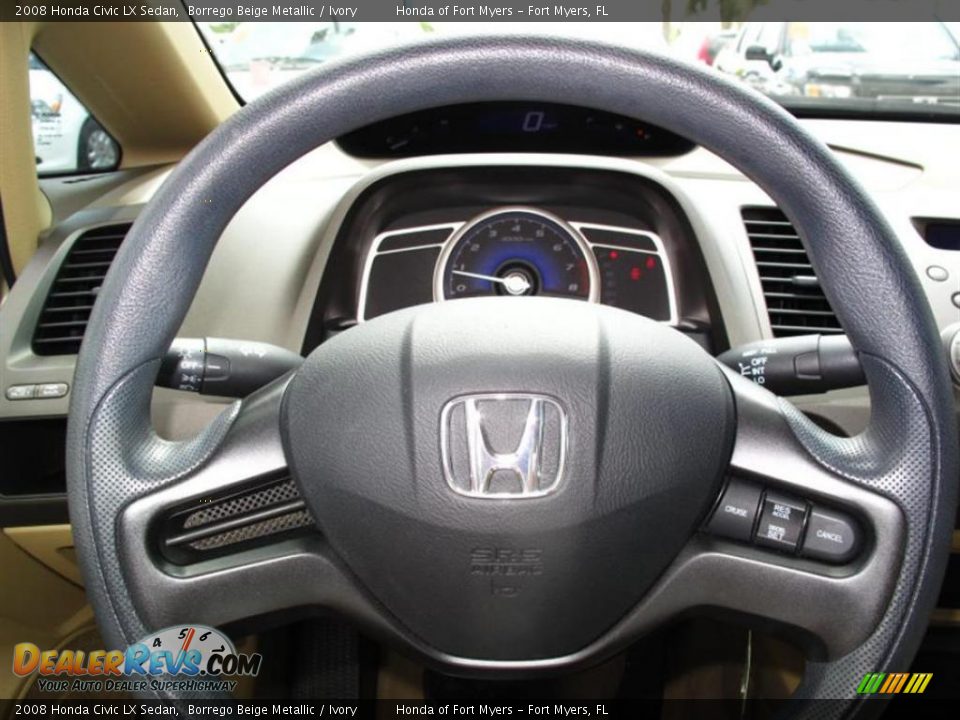 2008 Honda Civic LX Sedan Borrego Beige Metallic / Ivory Photo #17