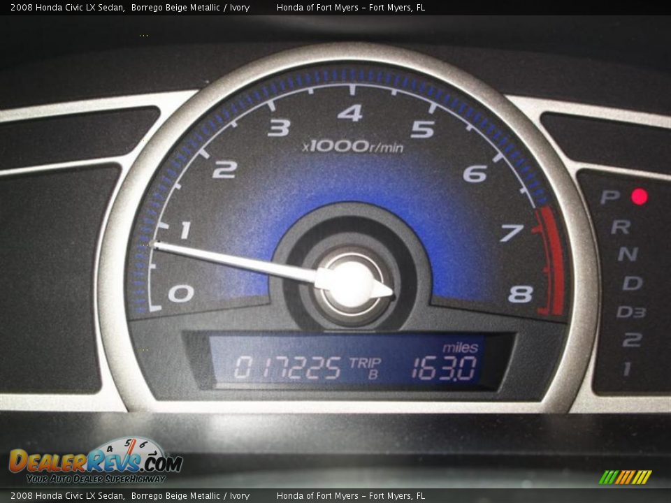 2008 Honda Civic LX Sedan Borrego Beige Metallic / Ivory Photo #18