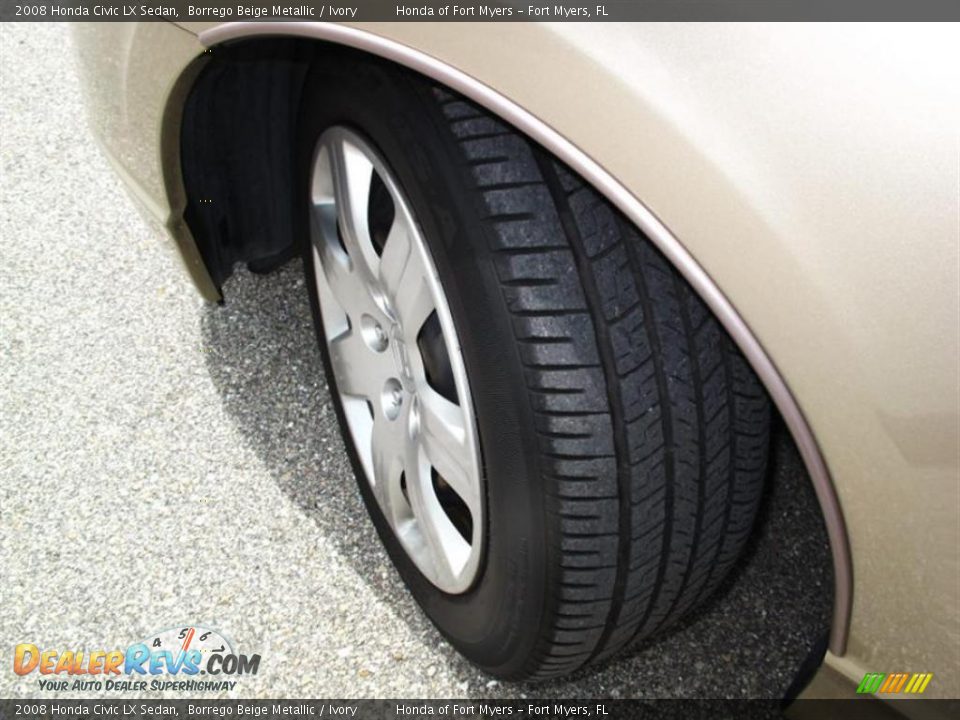 2008 Honda Civic LX Sedan Borrego Beige Metallic / Ivory Photo #19