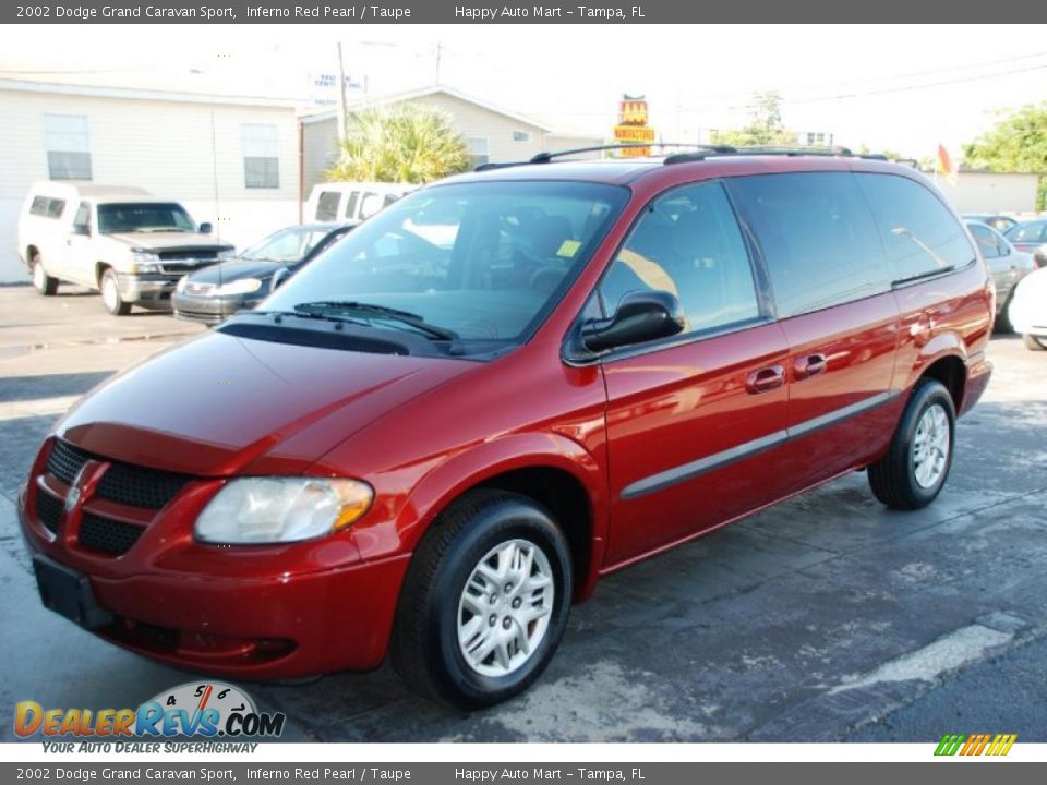 2002 Dodge Grand Caravan Sport Inferno Red Pearl / Taupe Photo #1
