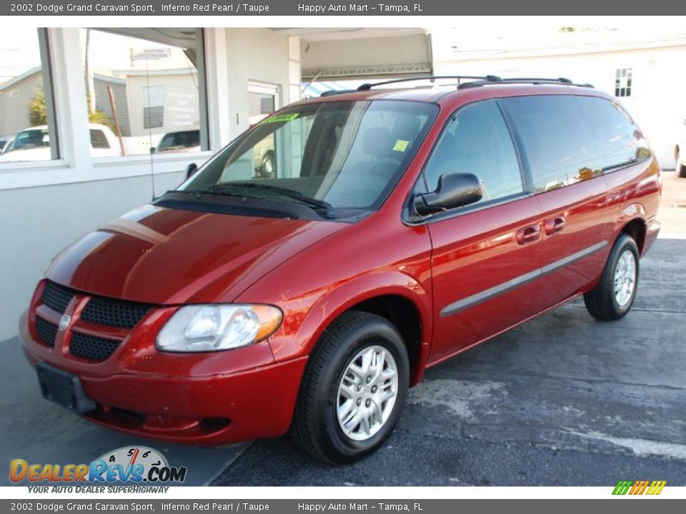 2002 Dodge Grand Caravan Sport Inferno Red Pearl / Taupe Photo #2