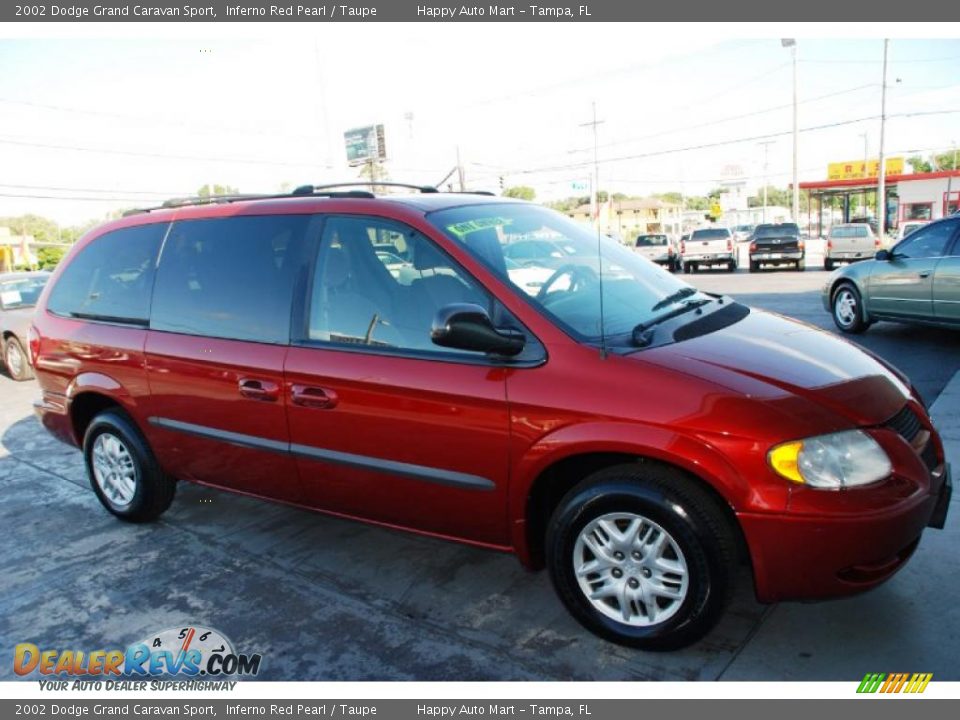2002 Dodge Grand Caravan Sport Inferno Red Pearl / Taupe Photo #3