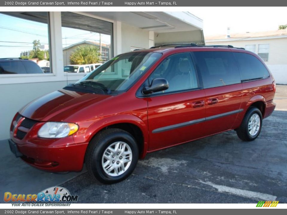 2002 Dodge Grand Caravan Sport Inferno Red Pearl / Taupe Photo #4