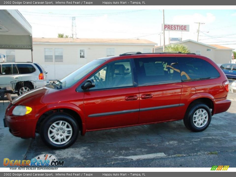 2002 Dodge Grand Caravan Sport Inferno Red Pearl / Taupe Photo #5