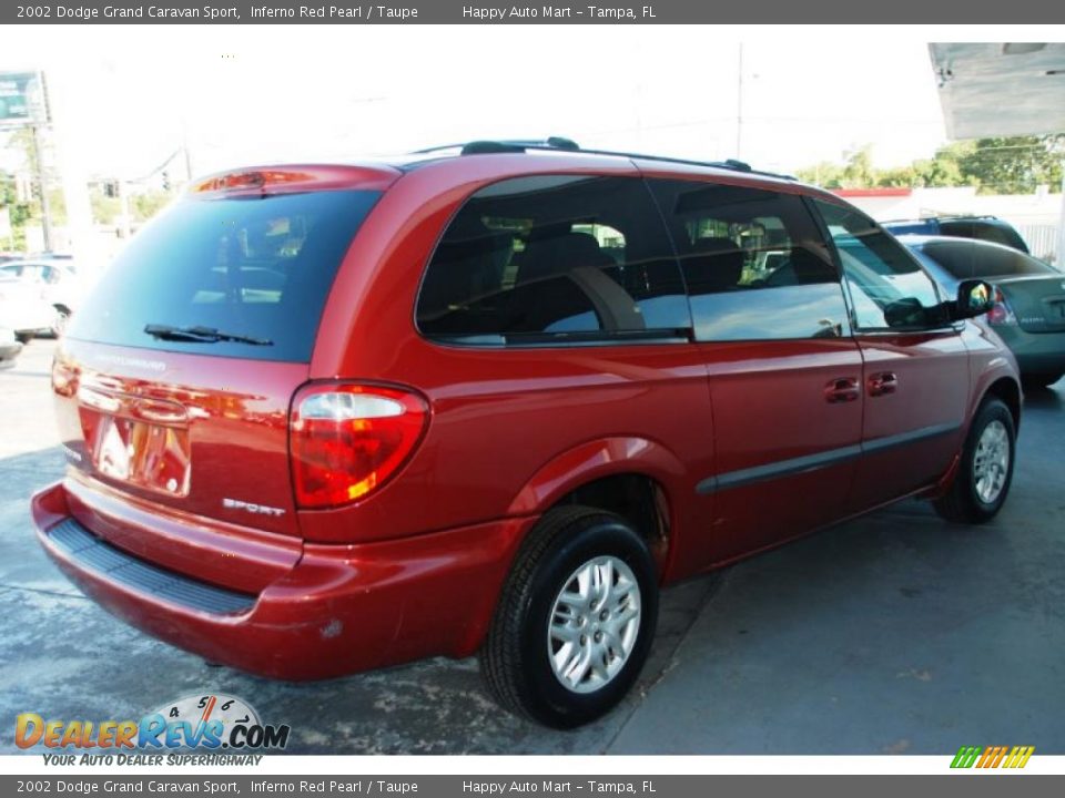 2002 Dodge Grand Caravan Sport Inferno Red Pearl / Taupe Photo #6