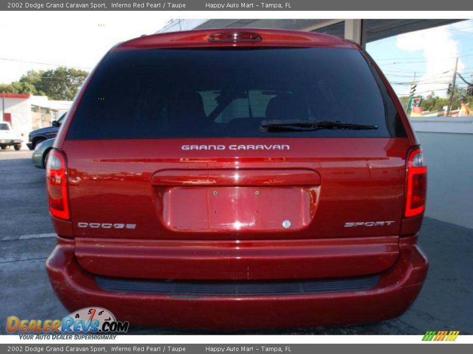 2002 Dodge Grand Caravan Sport Inferno Red Pearl / Taupe Photo #9