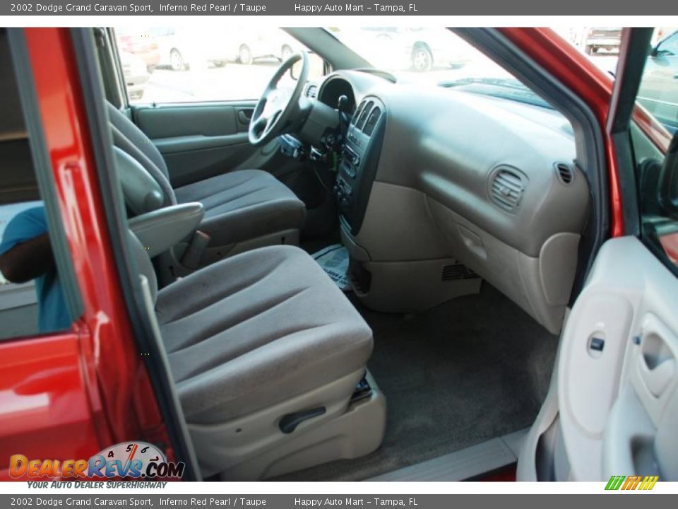 2002 Dodge Grand Caravan Sport Inferno Red Pearl / Taupe Photo #14