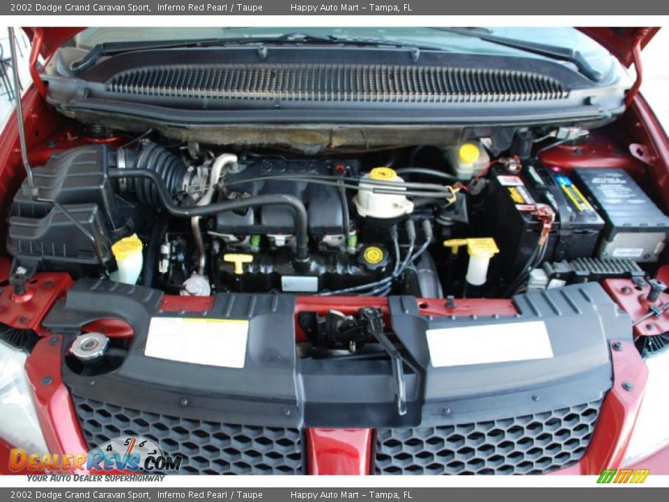 2002 Dodge Grand Caravan Sport Inferno Red Pearl / Taupe Photo #25