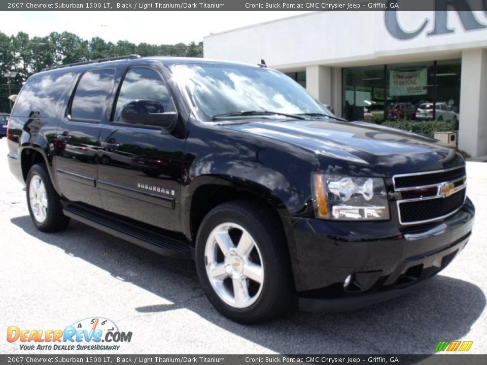 2007 Chevrolet Suburban 1500 LT Black / Light Titanium/Dark Titanium Photo #2