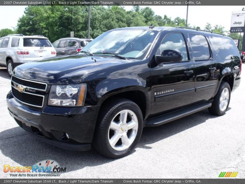 2007 Chevrolet Suburban 1500 LT Black / Light Titanium/Dark Titanium Photo #4
