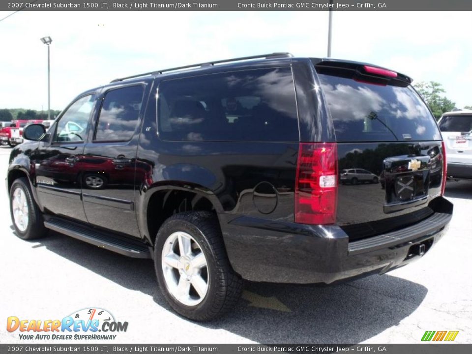 2007 Chevrolet Suburban 1500 LT Black / Light Titanium/Dark Titanium Photo #6