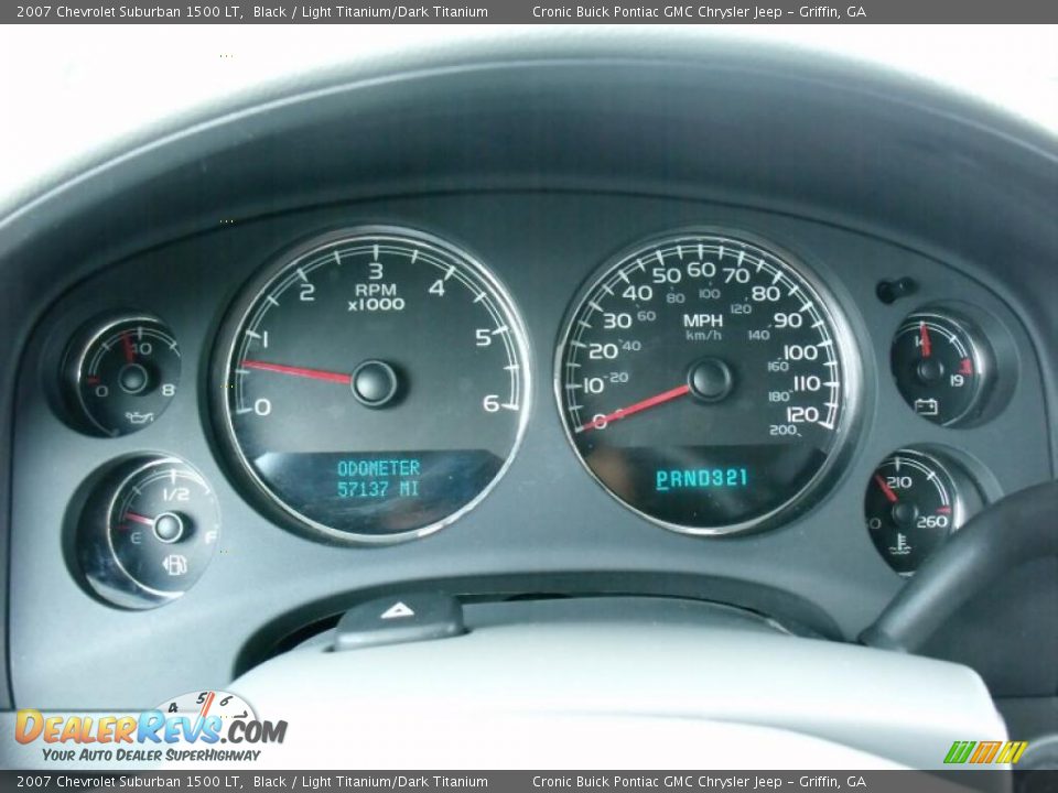 2007 Chevrolet Suburban 1500 LT Black / Light Titanium/Dark Titanium Photo #25