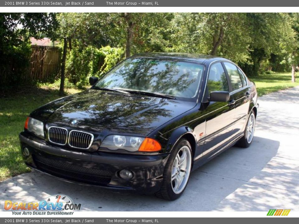 2001 BMW 3 Series 330i Sedan Jet Black / Sand Photo #1