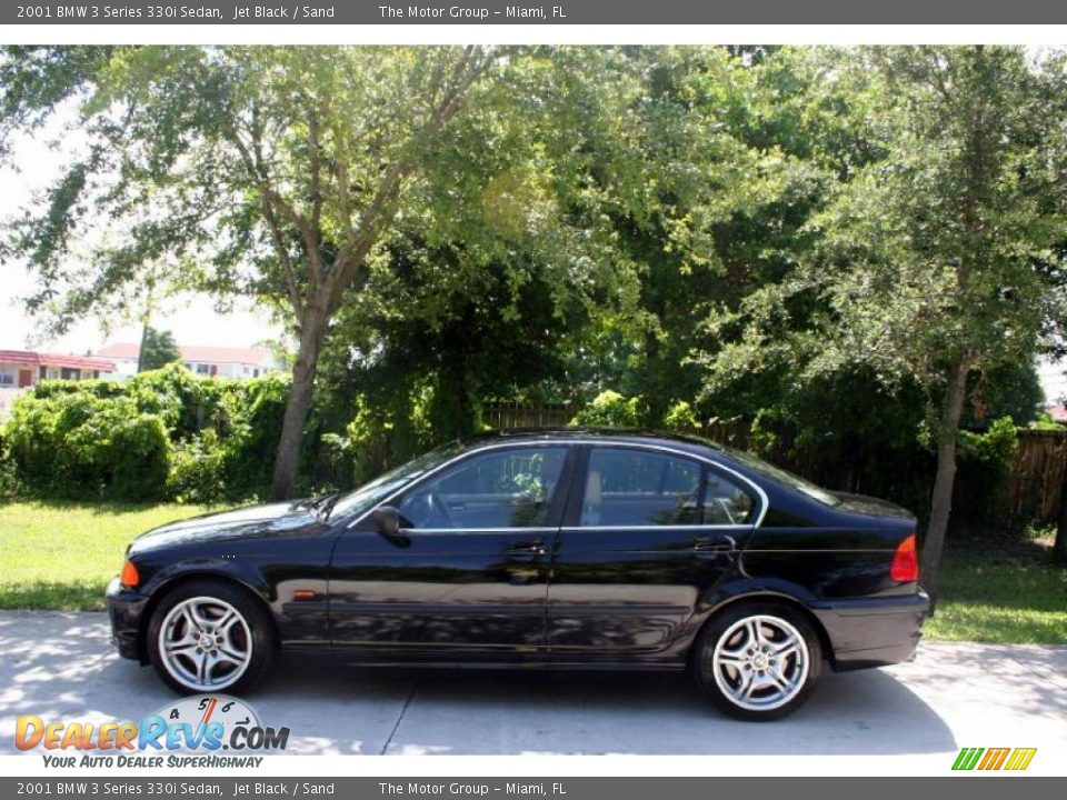 2001 BMW 3 Series 330i Sedan Jet Black / Sand Photo #4