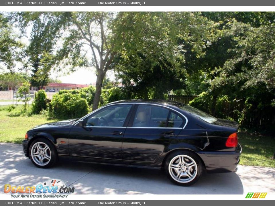2001 BMW 3 Series 330i Sedan Jet Black / Sand Photo #5
