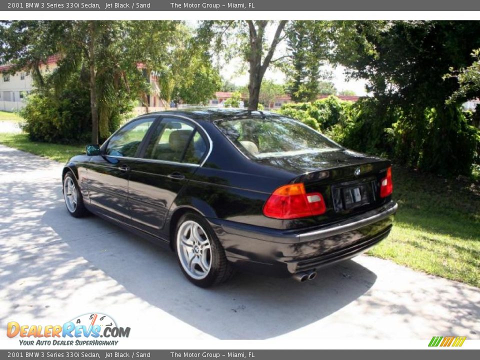 2001 BMW 3 Series 330i Sedan Jet Black / Sand Photo #7