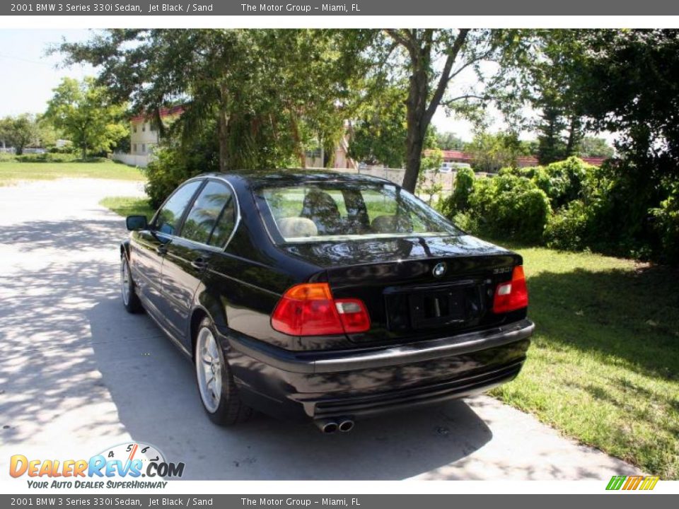 2001 BMW 3 Series 330i Sedan Jet Black / Sand Photo #8