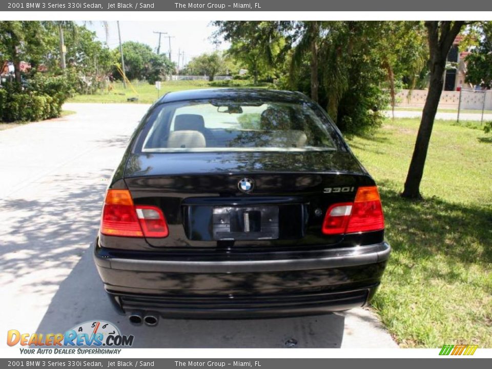 2001 BMW 3 Series 330i Sedan Jet Black / Sand Photo #9