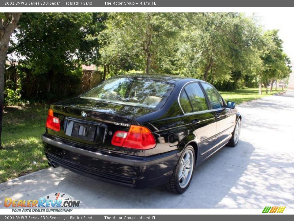2001 BMW 3 Series 330i Sedan Jet Black / Sand Photo #10