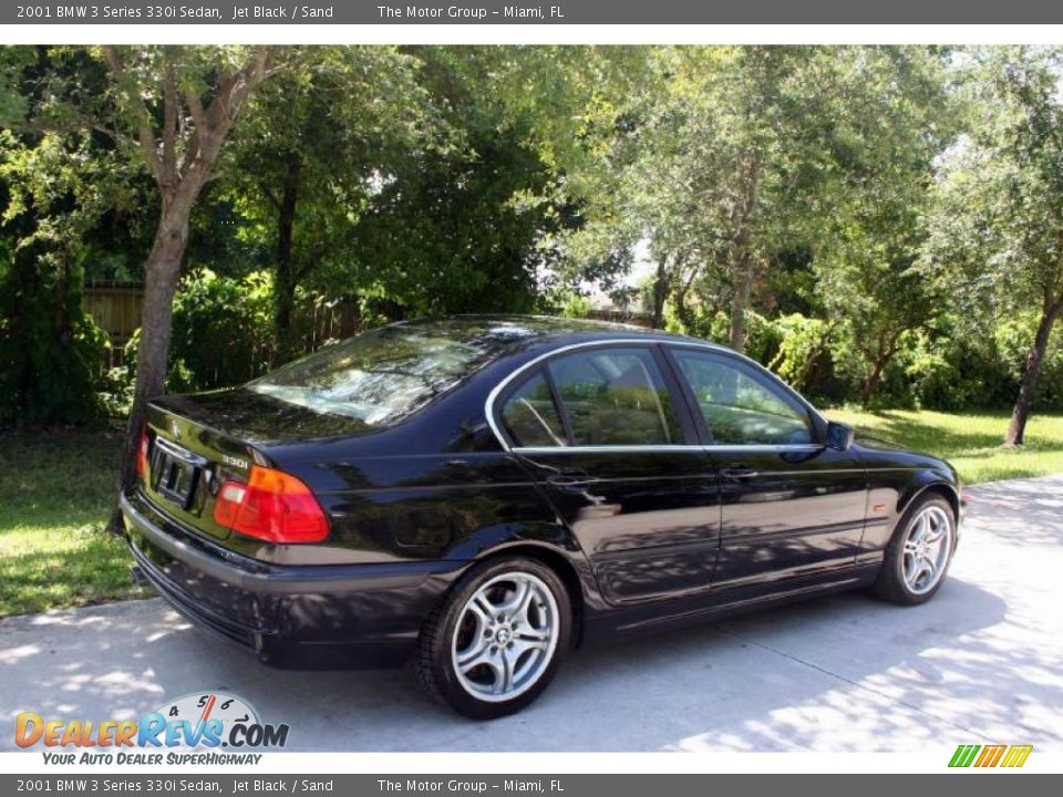 2001 BMW 3 Series 330i Sedan Jet Black / Sand Photo #11