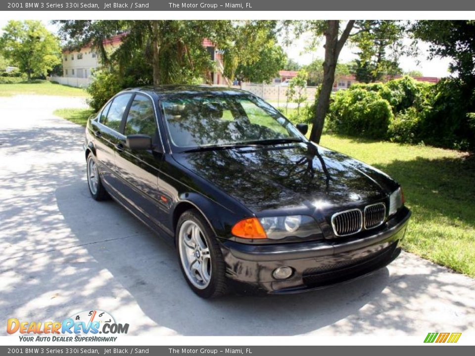 2001 BMW 3 Series 330i Sedan Jet Black / Sand Photo #16