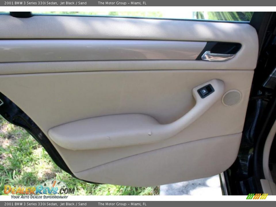 2001 BMW 3 Series 330i Sedan Jet Black / Sand Photo #35