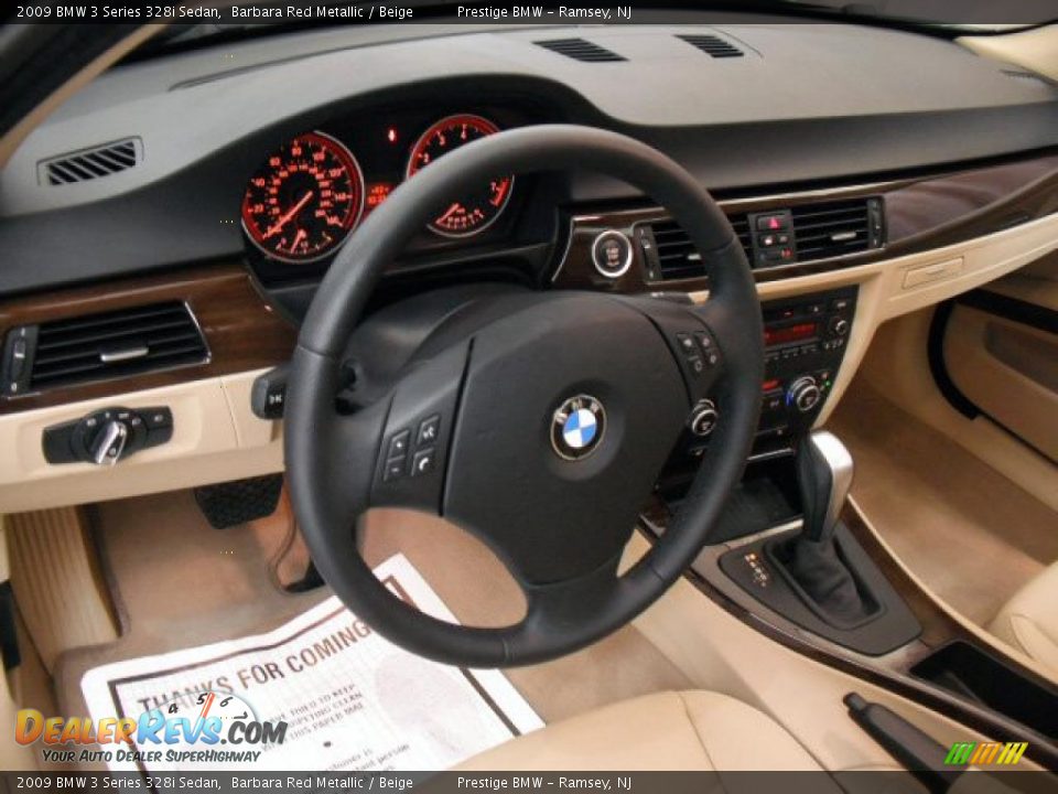 2009 BMW 3 Series 328i Sedan Barbara Red Metallic / Beige Photo #14