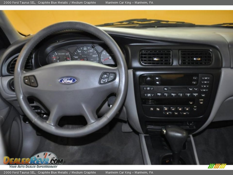 2000 Ford Taurus SEL Graphite Blue Metallic / Medium Graphite Photo #7