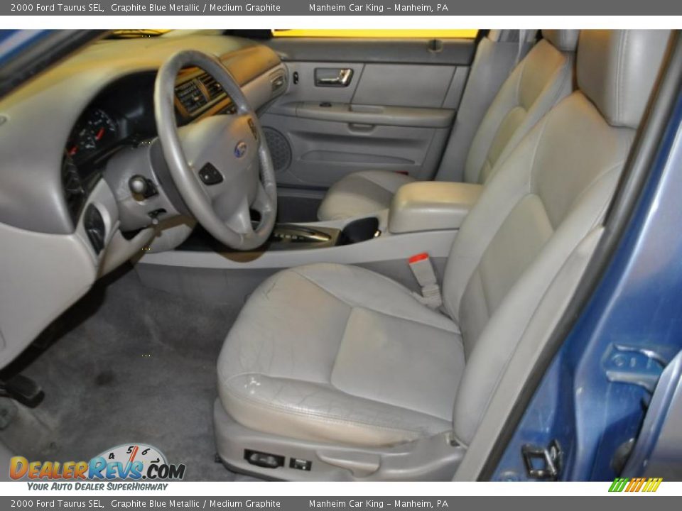 2000 Ford Taurus SEL Graphite Blue Metallic / Medium Graphite Photo #10