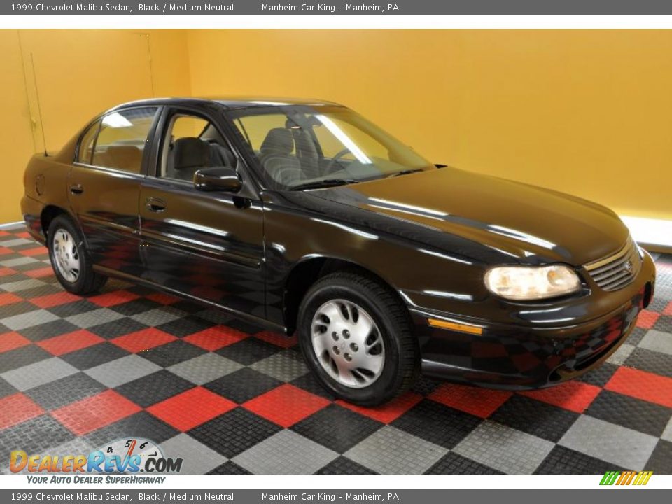 1999 Chevrolet Malibu Sedan Black / Medium Neutral Photo #1