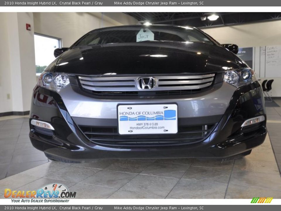 2010 Honda Insight Hybrid LX Crystal Black Pearl / Gray Photo #2
