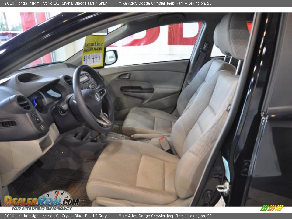 2010 Honda Insight Hybrid LX Crystal Black Pearl / Gray Photo #7