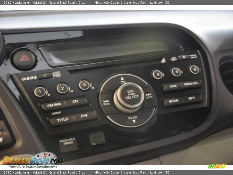 2010 Honda Insight Hybrid LX Crystal Black Pearl / Gray Photo #10