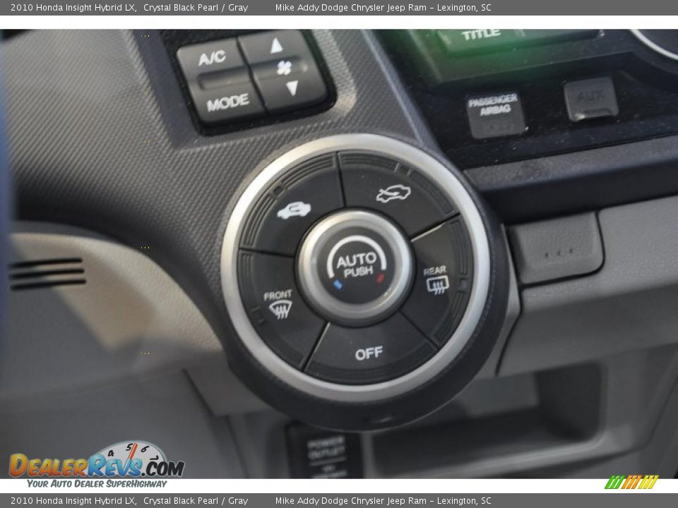 2010 Honda Insight Hybrid LX Crystal Black Pearl / Gray Photo #11