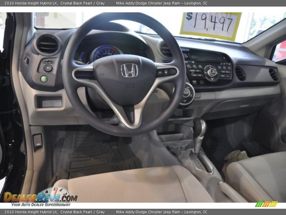 2010 Honda Insight Hybrid LX Crystal Black Pearl / Gray Photo #12