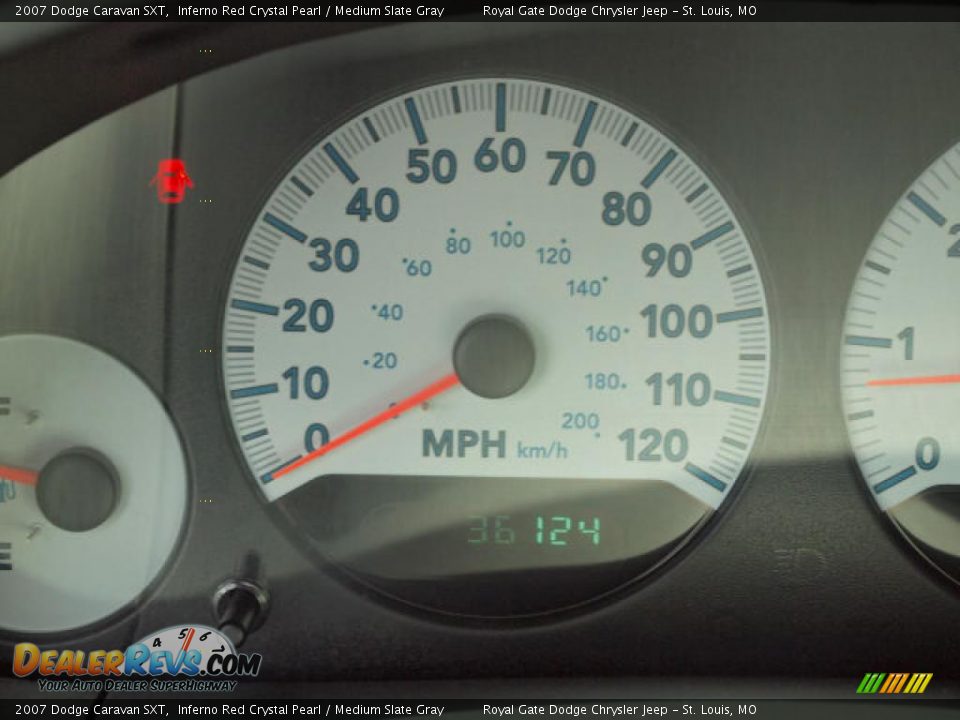 2007 Dodge Caravan SXT Inferno Red Crystal Pearl / Medium Slate Gray Photo #14