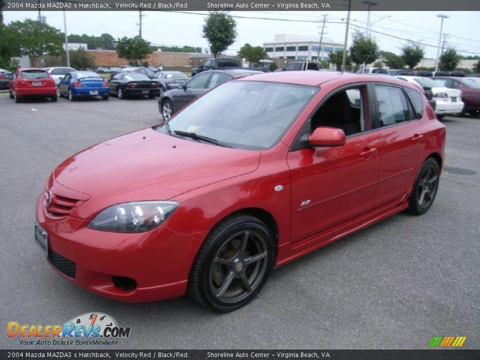 2004 Mazda MAZDA3 s Hatchback Velocity Red / Black/Red Photo #1