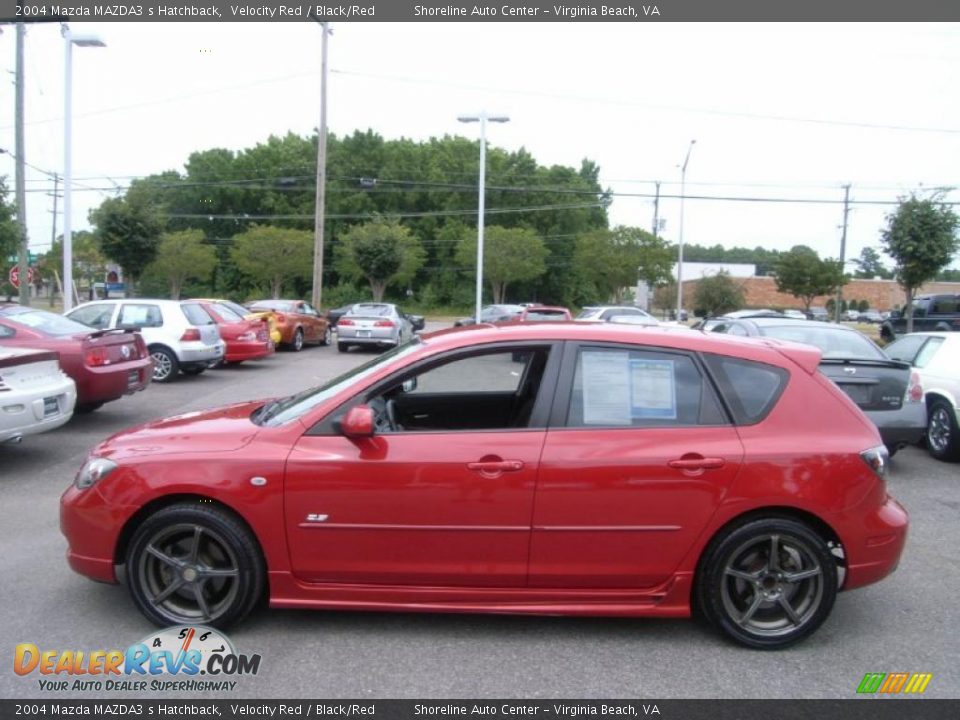 2004 Mazda MAZDA3 s Hatchback Velocity Red / Black/Red Photo #2