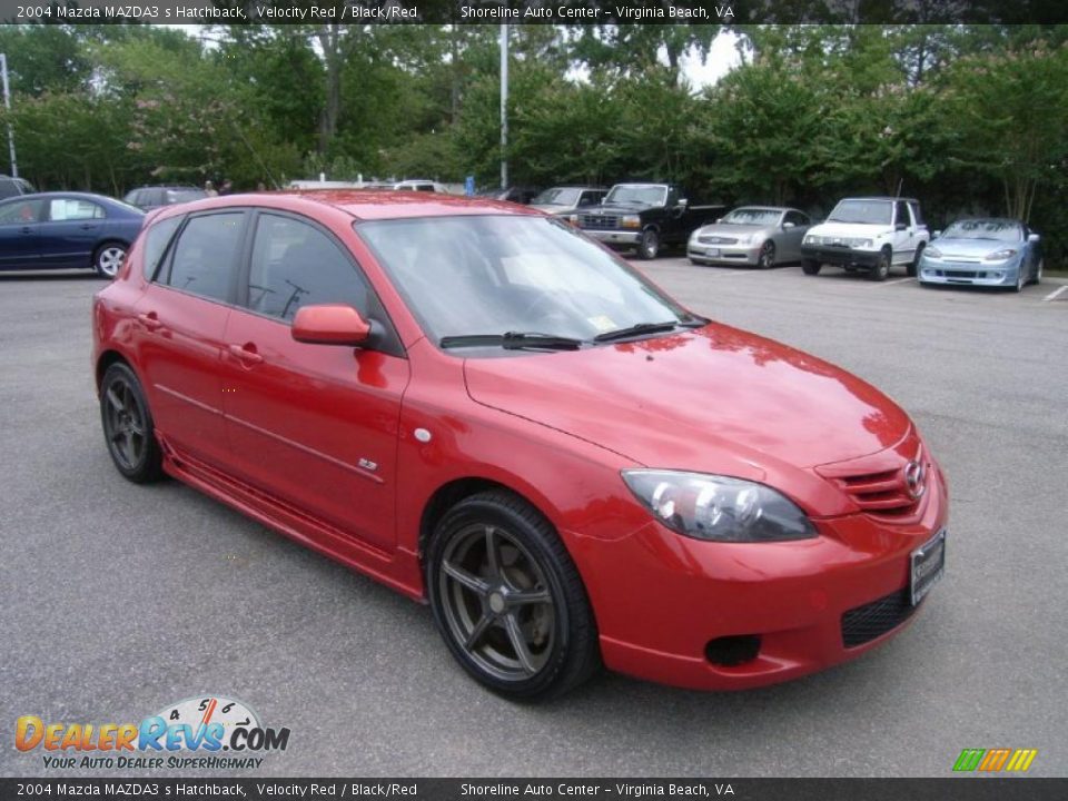 2004 Mazda MAZDA3 s Hatchback Velocity Red / Black/Red Photo #7