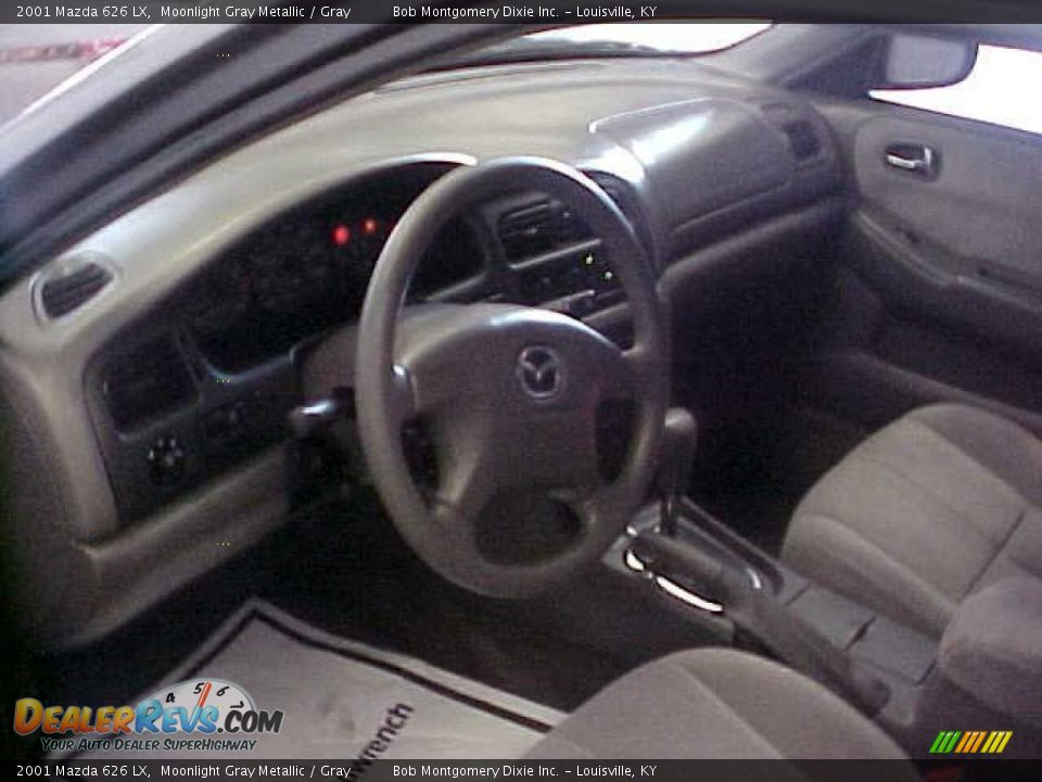 2001 Mazda 626 LX Moonlight Gray Metallic / Gray Photo #15