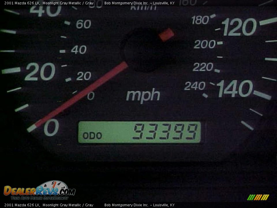 2001 Mazda 626 LX Moonlight Gray Metallic / Gray Photo #17
