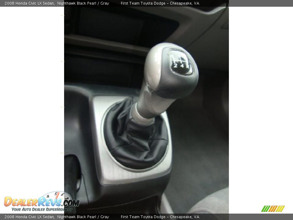2008 Honda Civic LX Sedan Nighthawk Black Pearl / Gray Photo #15