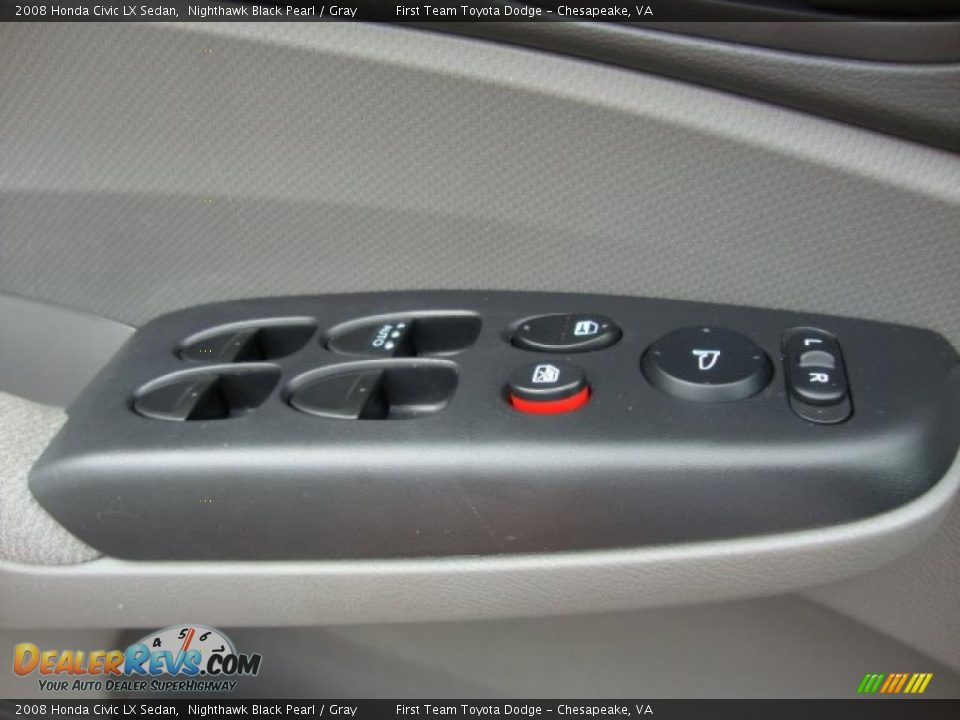 2008 Honda Civic LX Sedan Nighthawk Black Pearl / Gray Photo #17